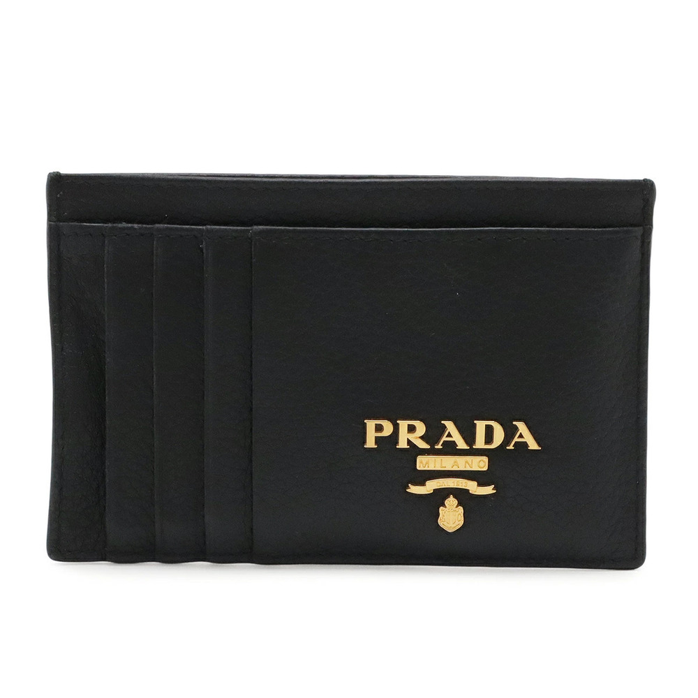 Prada Card Case Wallet business leather NERO black